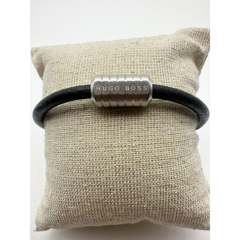 Hugo Boss Leather Bracelet Magnetic Closure 8”